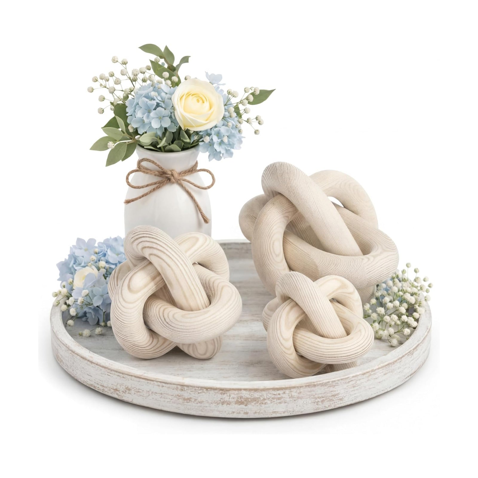 3 Link Wood Knot Decor / Nature / Set of 3