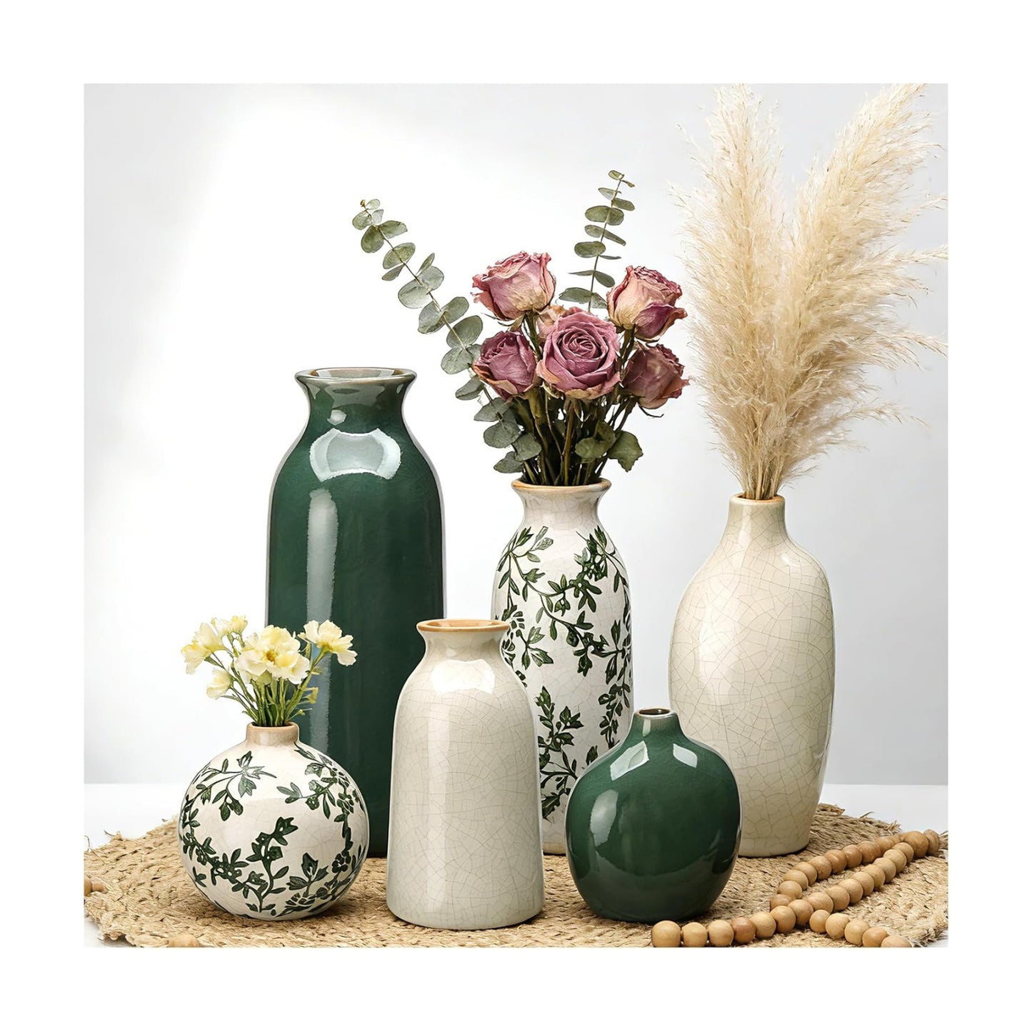 Ceramic Vase / Vintage Vase / Set of 6