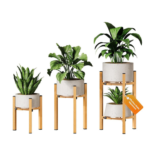 3 Pack Plant Stand Indoor Adjustable, Metal Modern Indoor Plant Stand, Heavy Duty Single Plant Stands Outdoor Corner