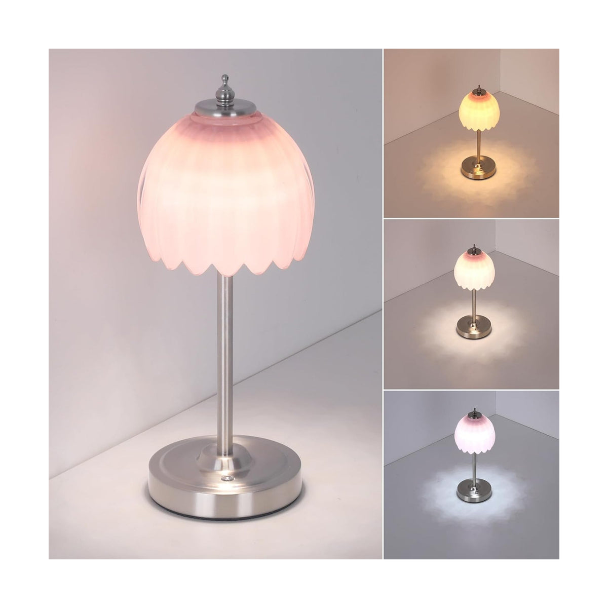 Shenmoyl Rechargeable Table Lamp with 5200mAh Battery & Touch Control - 3 Adjustable Color Temperatures, Cordless