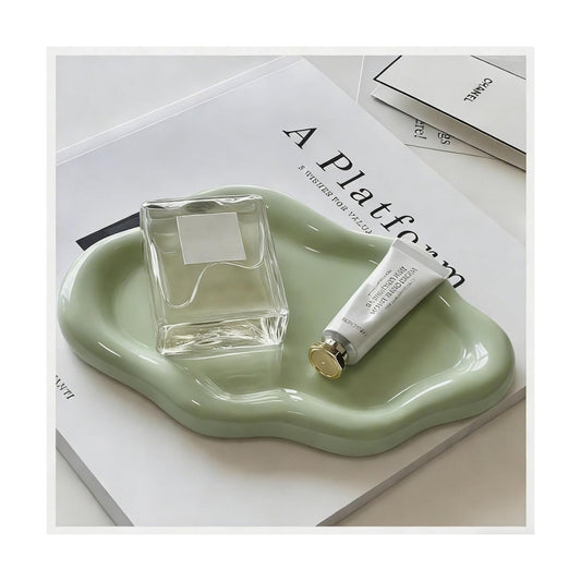 Ceramic Cloud Tray / Green