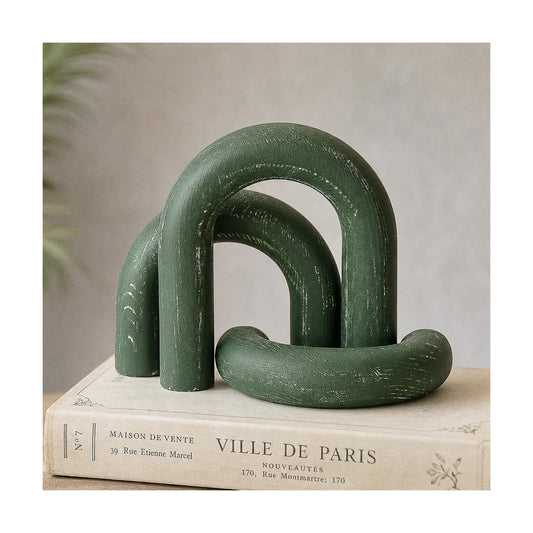 Pine Wooden Arch Decor Set for Boho Decor / Green