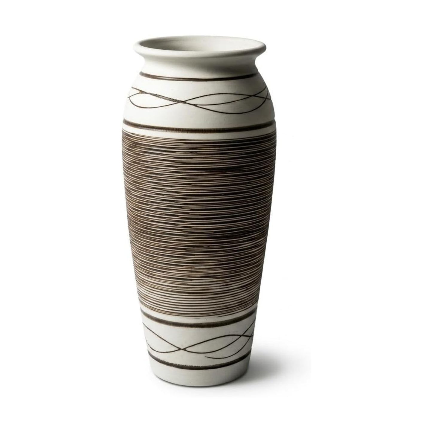Handcrafted 12.5" Large Rustic Decorative Vase / Rustic Pattern A - 12.5