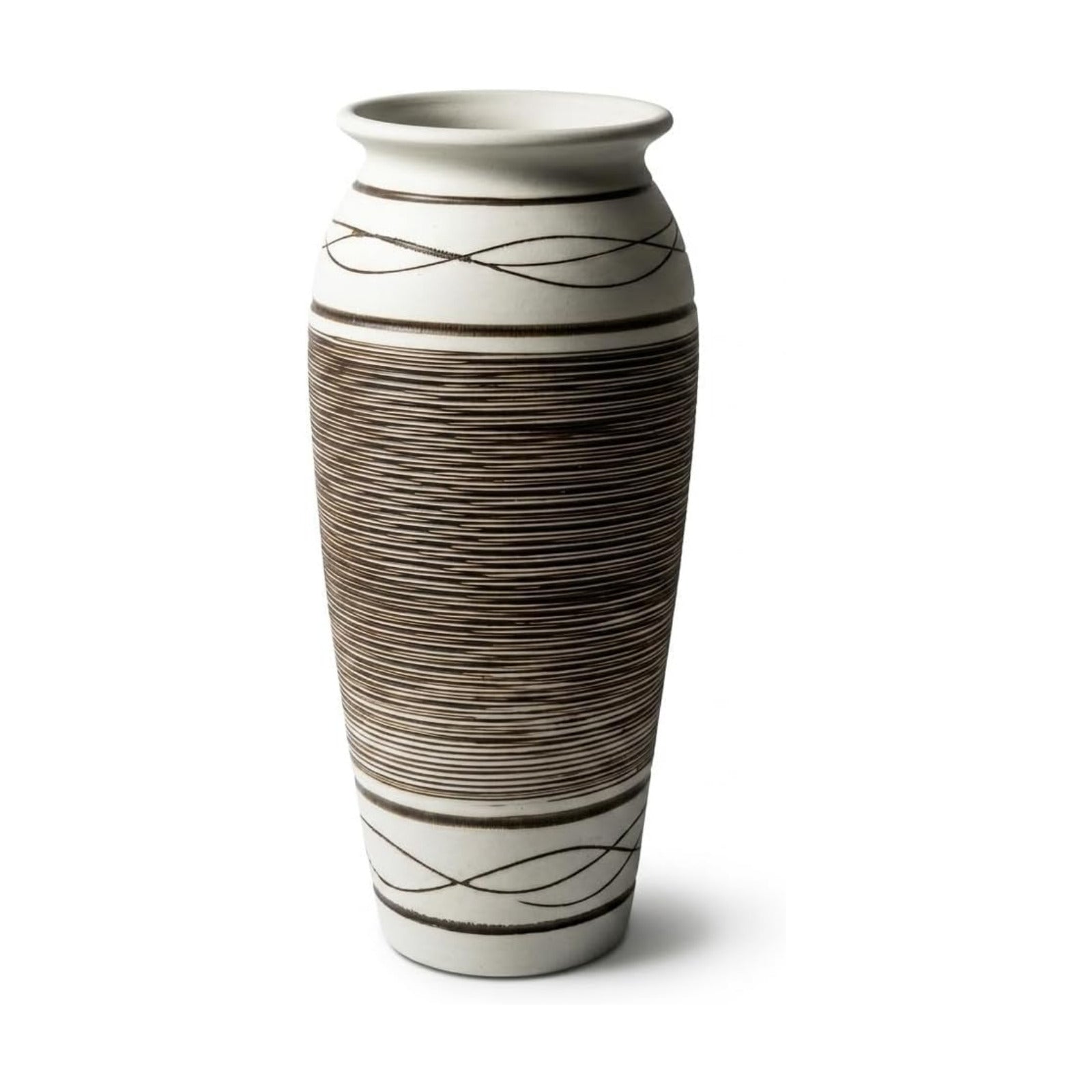 Handcrafted 12.5" Large Rustic Decorative Vase / Rustic Pattern A - 12.5
