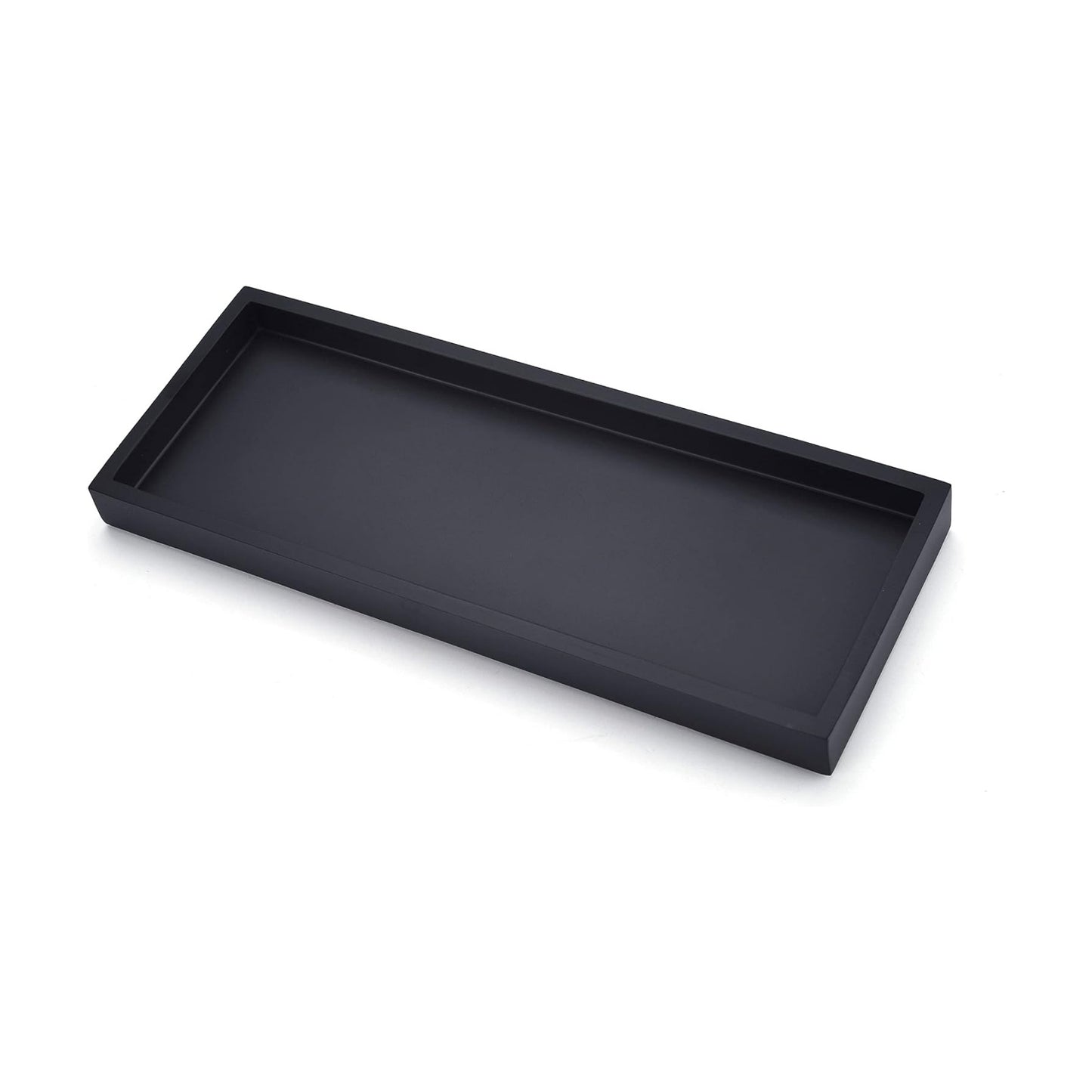 Candles / Resin Bathroom Vanity Tray / Rectangle / Matte Black