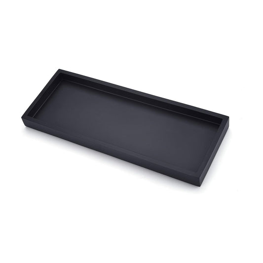 Candles / Resin Bathroom Vanity Tray / Rectangle / Matte Black