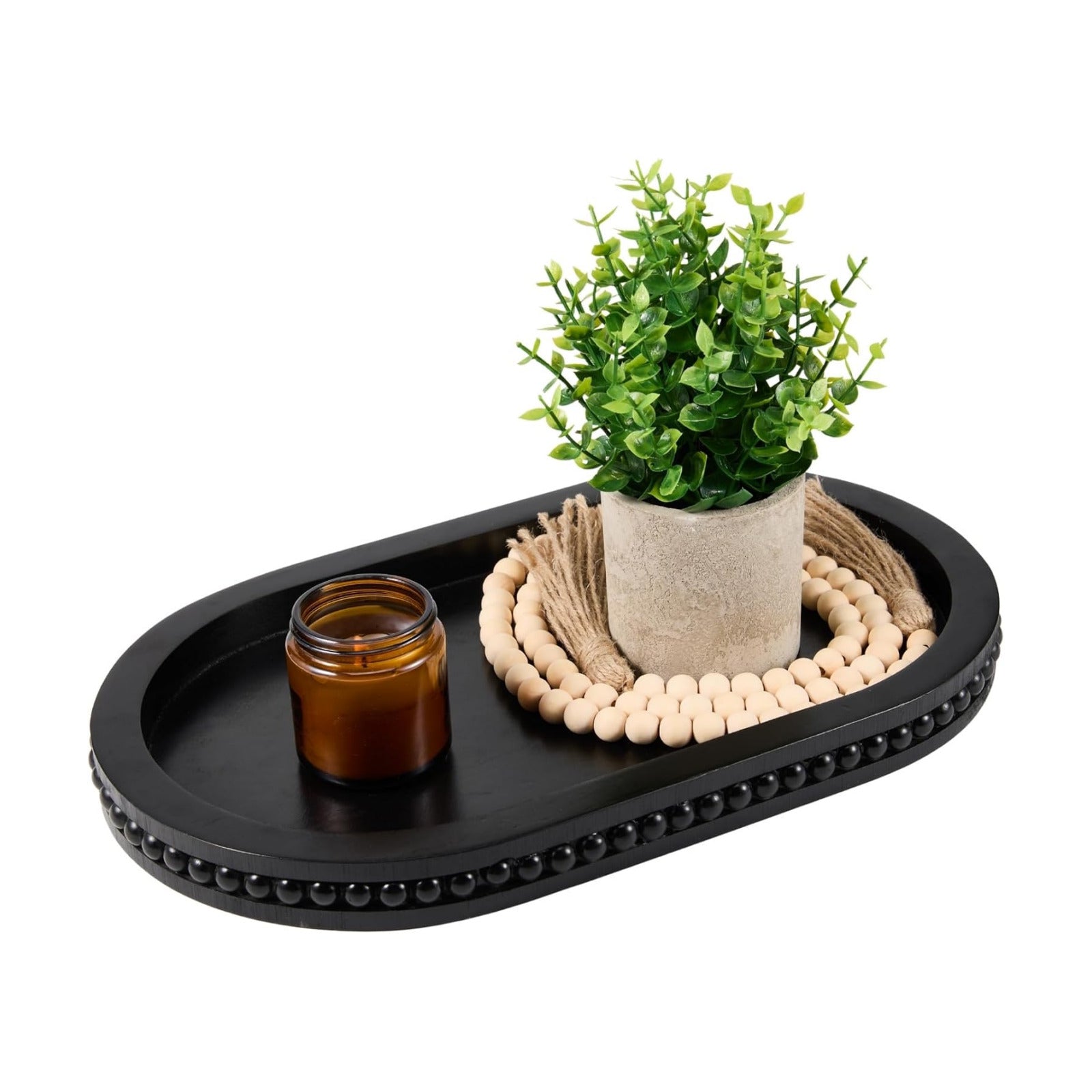 Wood Decorative Tray / Black