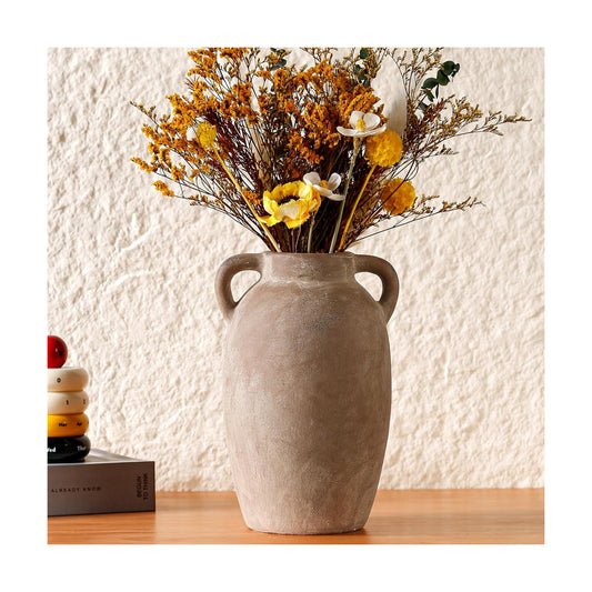 Ceramic Vase-Boho Decorative Vase / Brown
