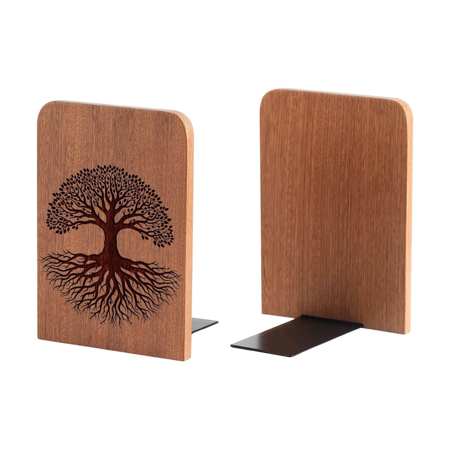 Tree of Life Wood Bookends