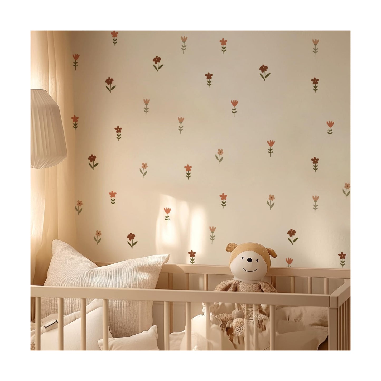 Nursery Wall Stickers Boho Kids Room Decor Girls Bedroom Removable / C / 8.28*5.83 Inches*12 Sheets