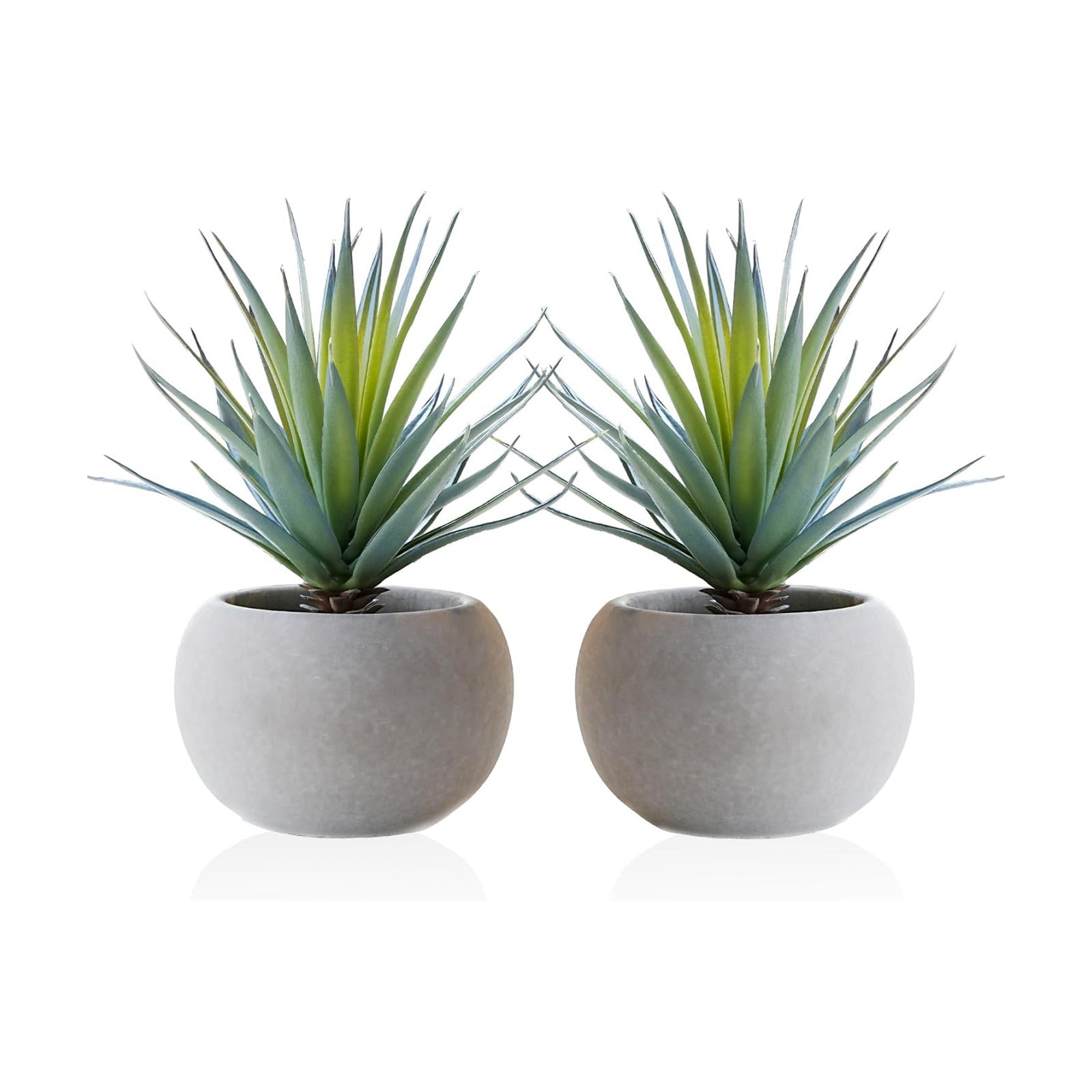 Jahe Agave Artificial Plants / Gray / 8.07 Inch / Set of 2