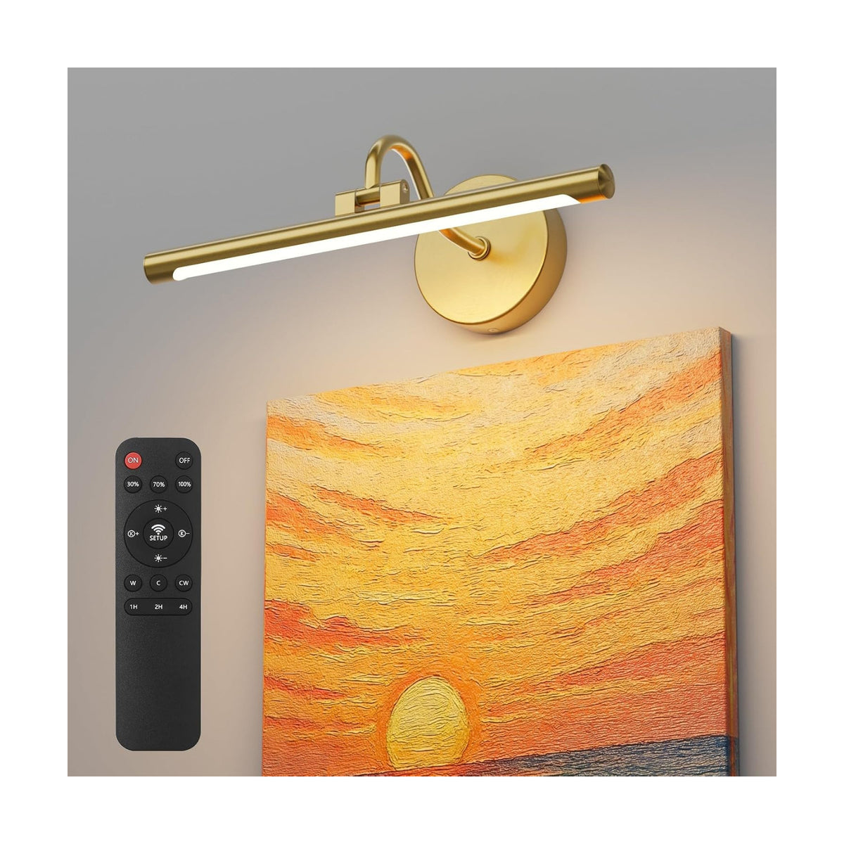 Tipace Hardwired Gold Picture Lights for Paintings - 15.7 inch 3CCT Dimmable Gallery Light LED Wall Art Lighting with