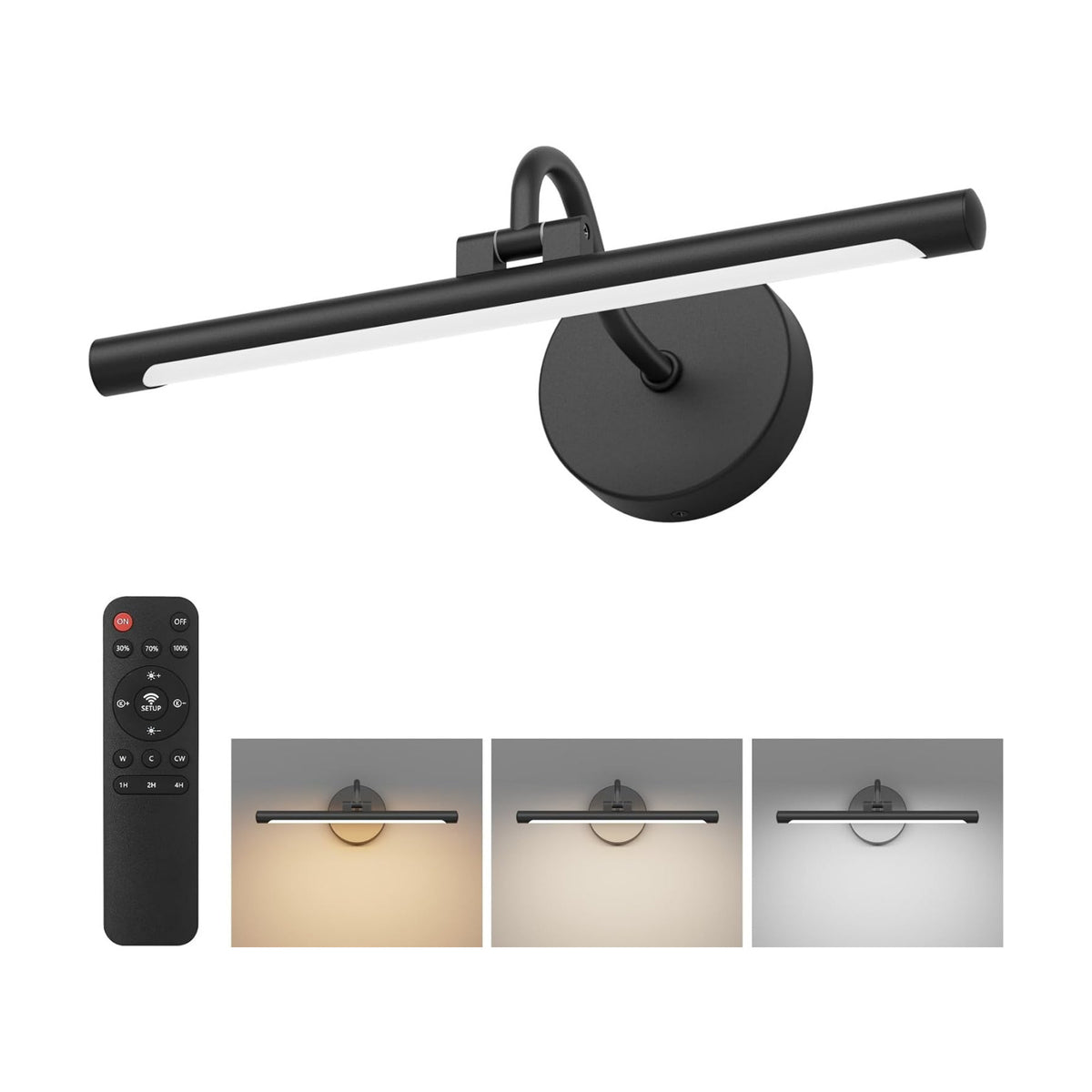 Tipace Hard-Wired LED Picture Light Fixtures- 15.7 inch 3CCT Dimmable Metal Artwork Display Lamp with Remote