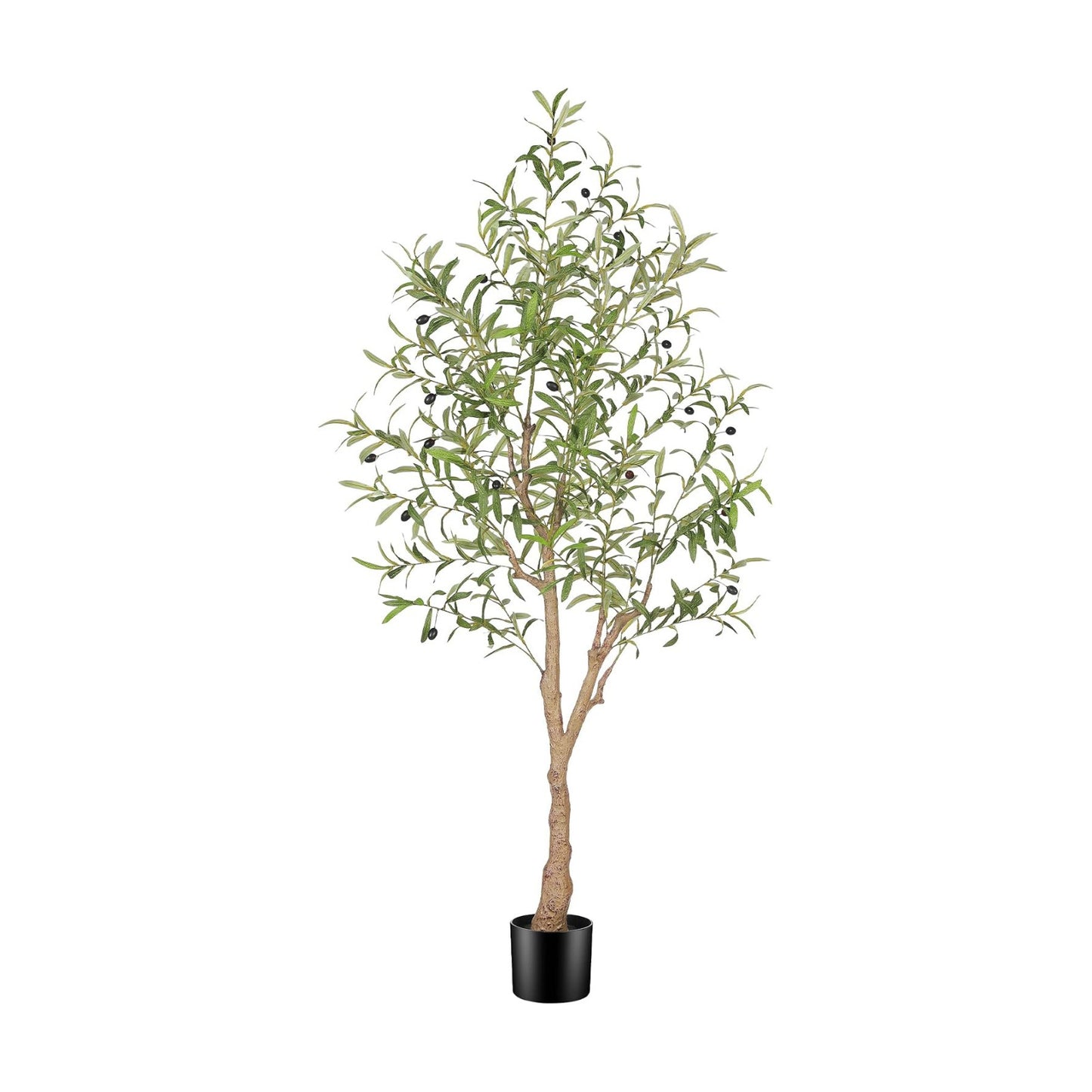 FEELEAD 5FT Artificial Olive Tree with Realistic Leaves & Natural Trunk