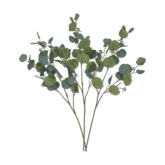 Buds Faux Greenery Branches Fake Plants / 28"/ / Green / Set of 3