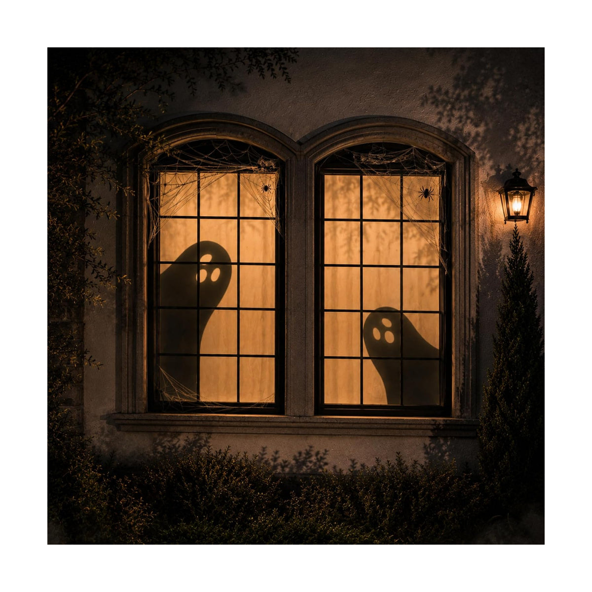 Mindsoft 2 Pcs Halloween Boo Silhouette Window Decor