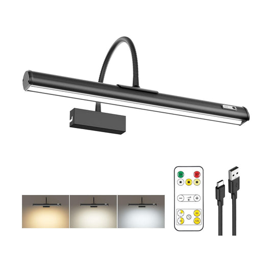 iMaihom Picture Lights for Wall Battery Operated, 15.3" Rechargeable Picture Light with Remote, Magnetic Cordless Art