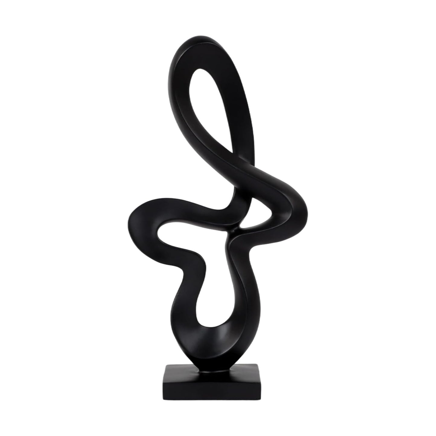 Modern Abstract Ribbon Statue Decor / Black