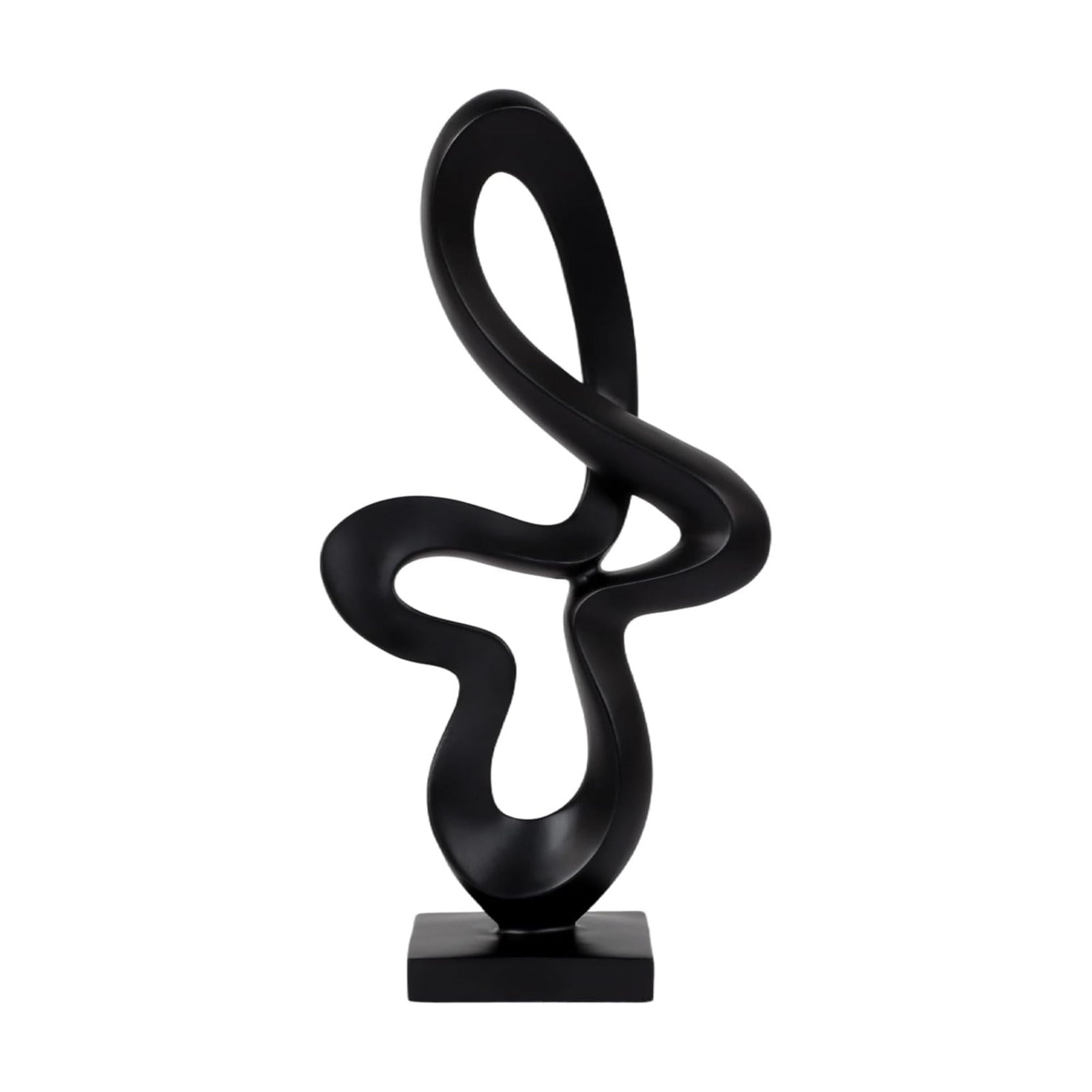 Modern Abstract Ribbon Statue Decor / Black