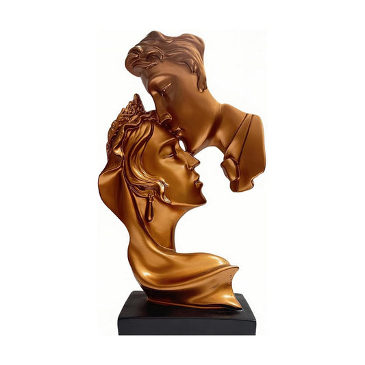 Abstract Art Couple Sculpture Home Furnishing Resin Statue Decoration Romantic Statue / Copper Red