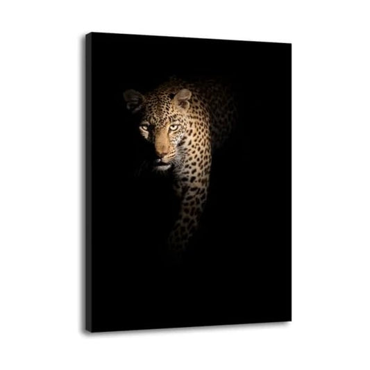 Leopard Wall Art Wildlife Portrait Photography Close-Up Animal Print Framed / Panther / 36"L x 24"W