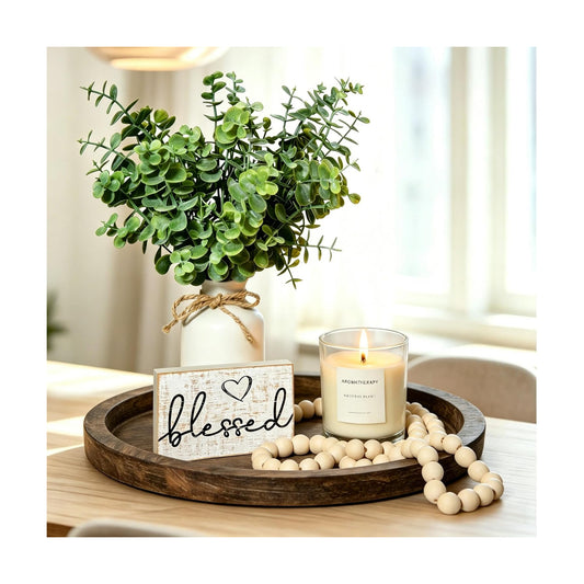 Rustic Modern Farmhouse Decor for Your Living Room / Brown / Set of 6