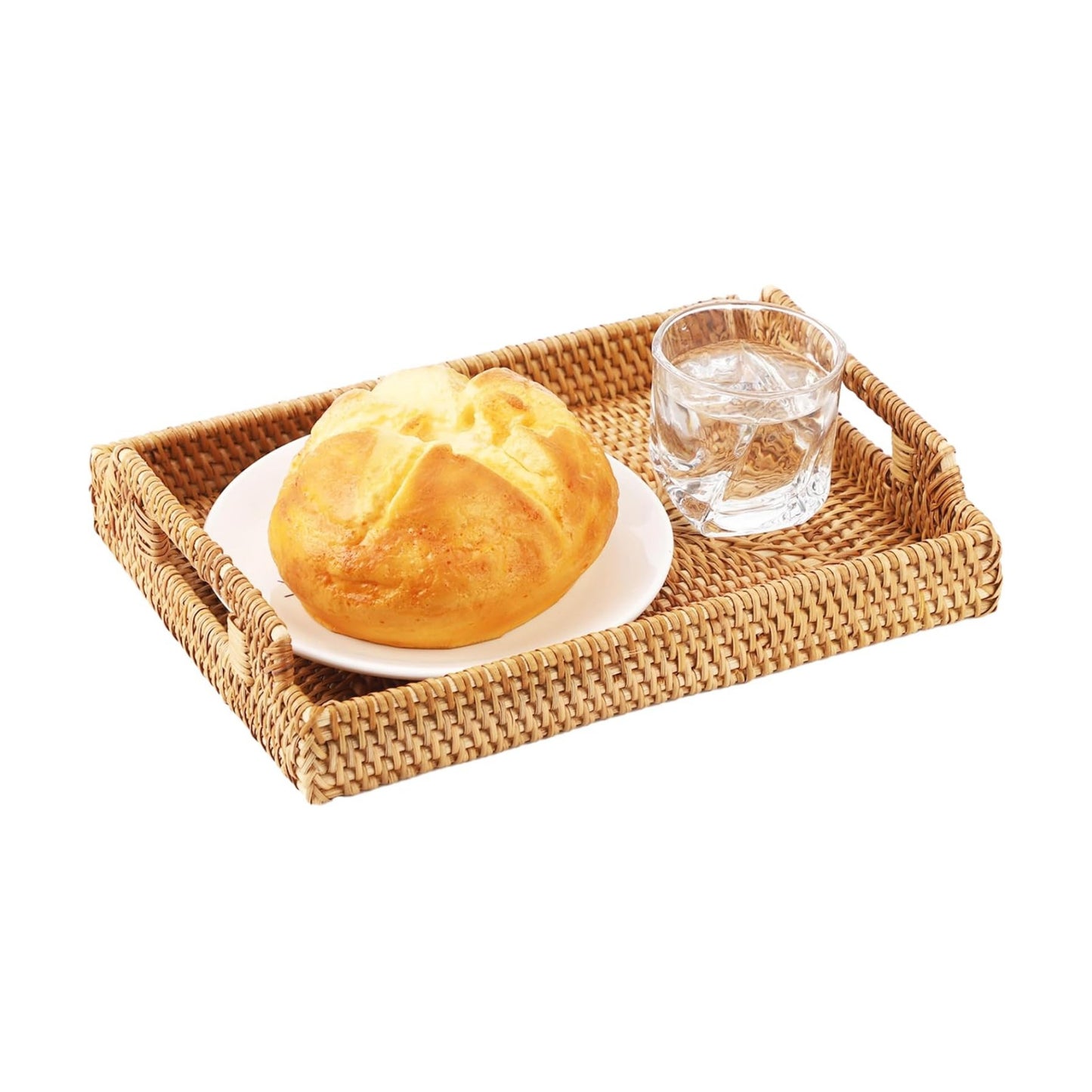 Rattan Serving Tray / 13.4 x 9.4 x 1.7