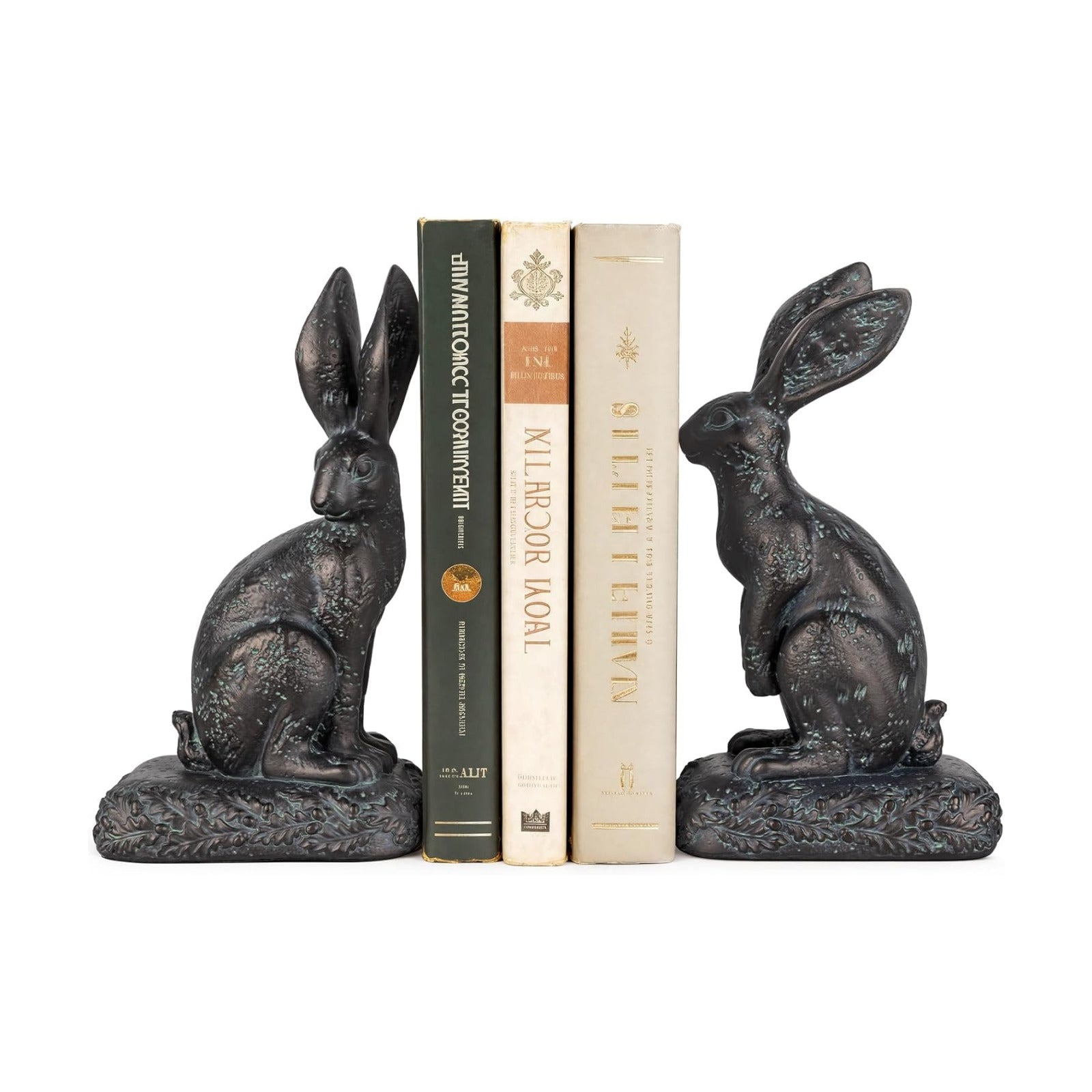 Rabbit Bookends / Heavy Resin Book Holder