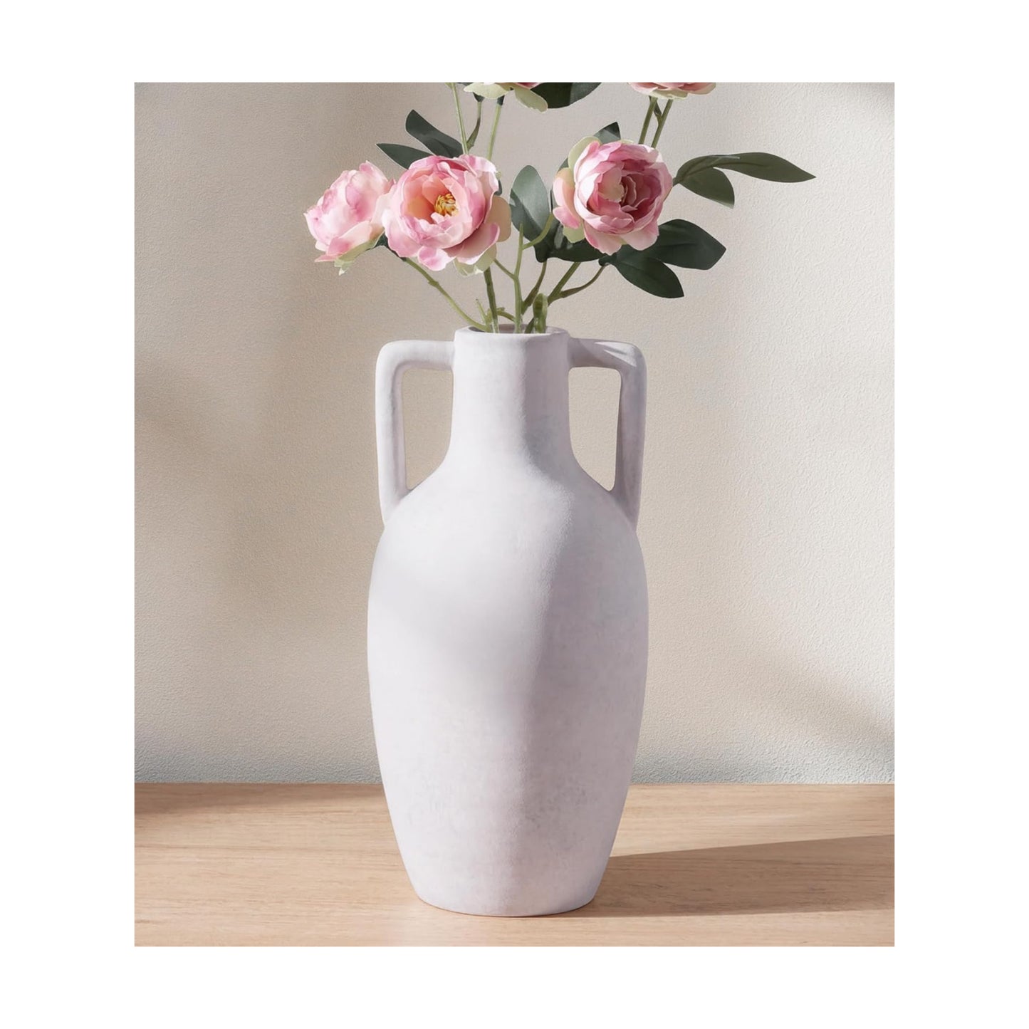 Ceramic Flower Vase / 12.8 In - White / 12.8 Inch