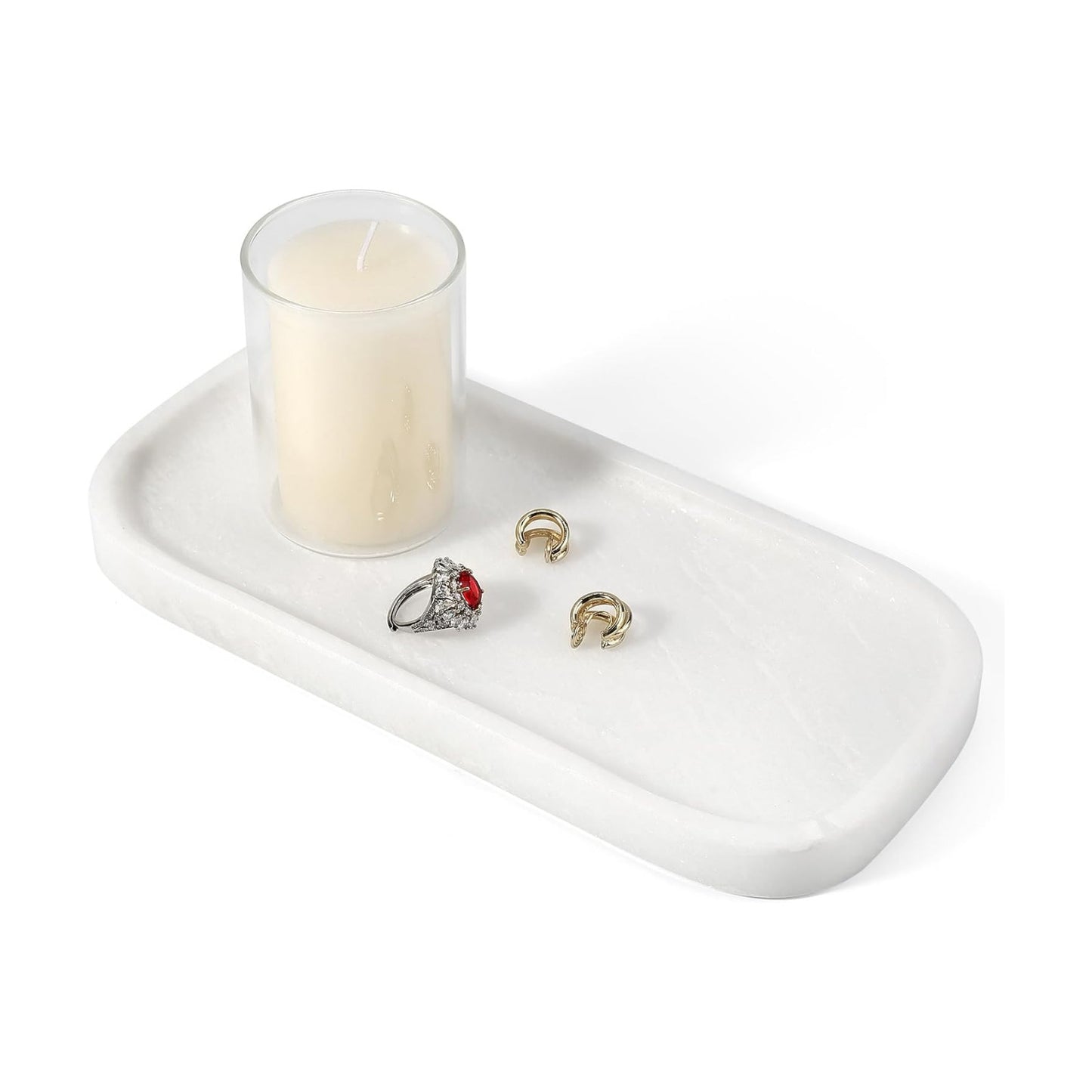 Marble Tray / Marble Vanity Tray / 10 x 4.72 / Namib Bianco