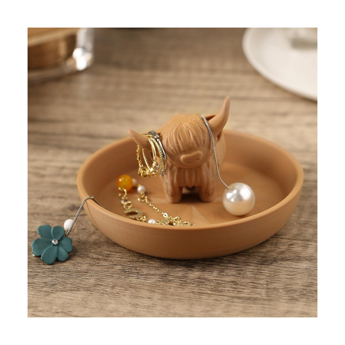 Highland Cow Ring Holder / Highland Cow Brown