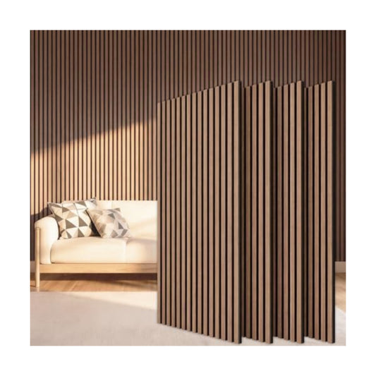 TONOR Wood Slatwall Panels, 4 Pack 47.2" x 23.6"/ 120 x60cm(31ft²) Acoustic Wall Panels, Wood Slat Acoustic Panels for