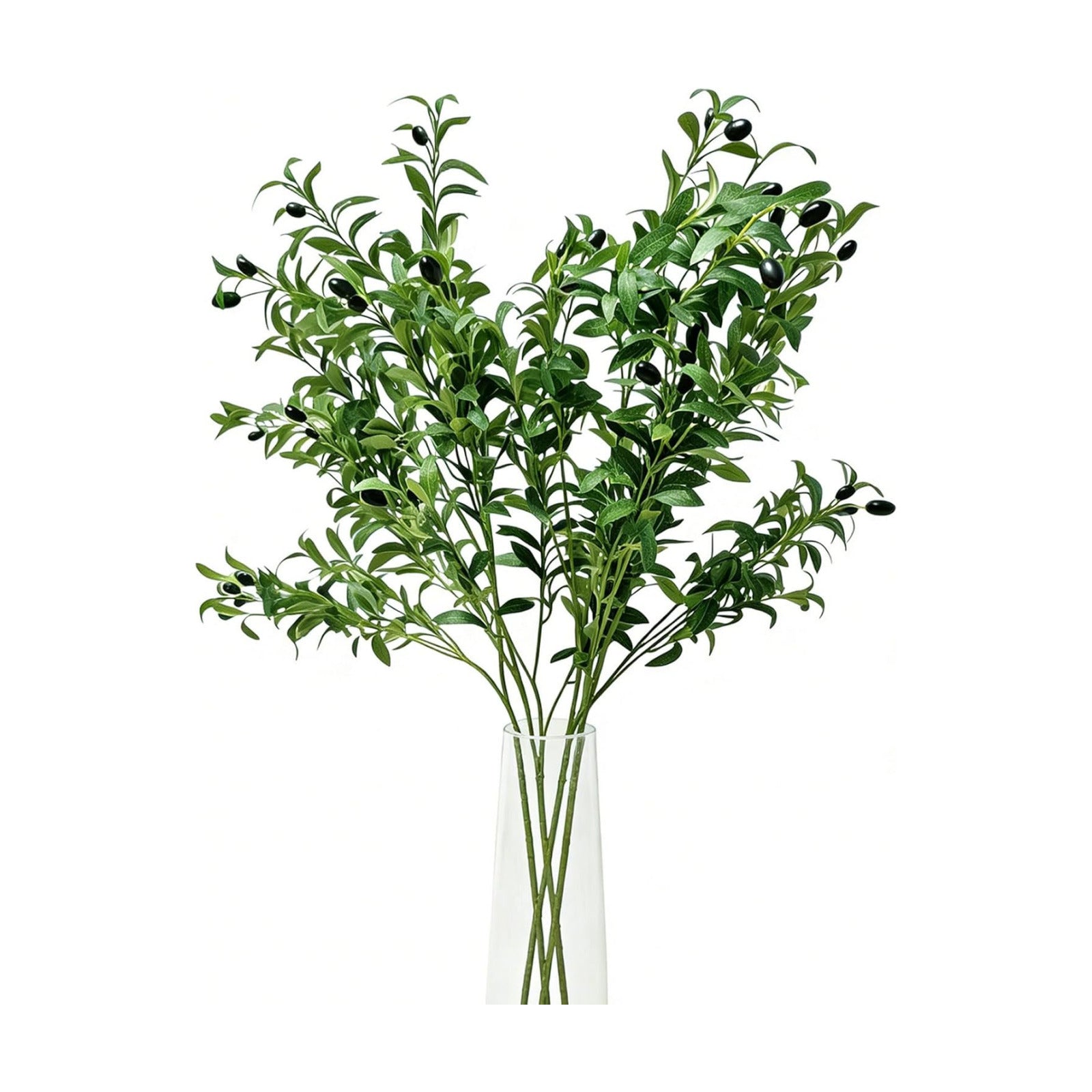 Olive Tree Branches for Vase Artificial Greenery Stems Realistic Faux Olive / 39 Inch / Set of 4