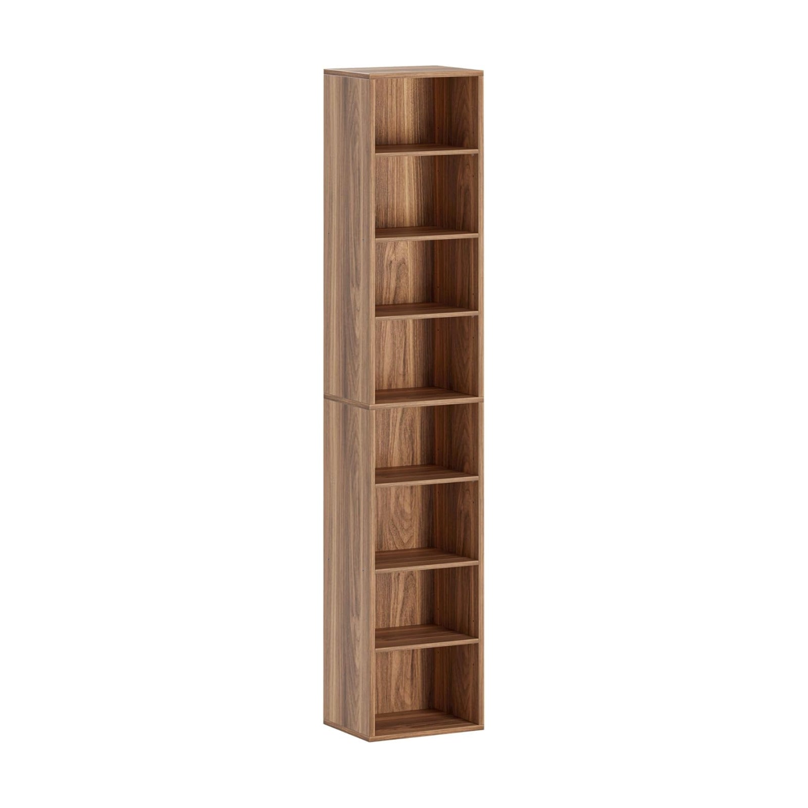 Floor Standing Display Storage Shelves in Tall / Oak Brown / 71 Inch
