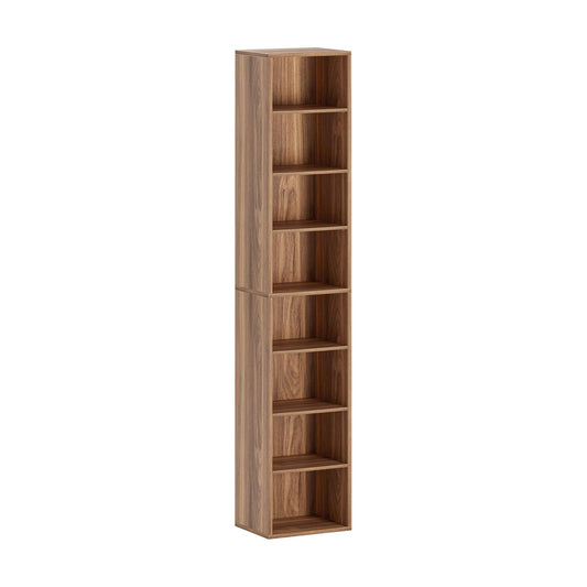 Floor Standing Display Storage Shelves in Tall / Oak Brown / 71 Inch