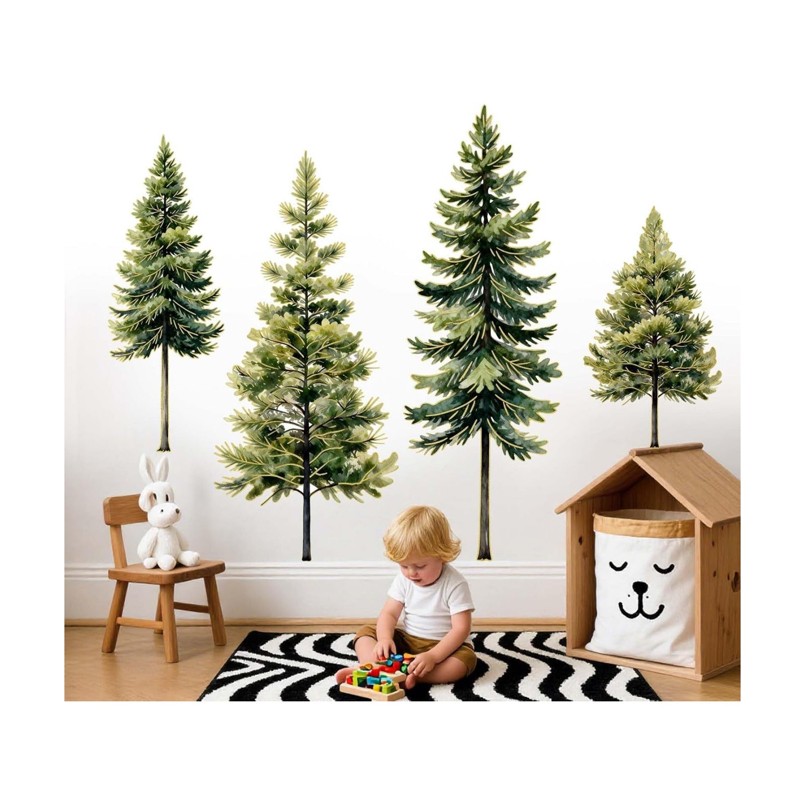 Pine Tree Wall Stickers for Nursery
