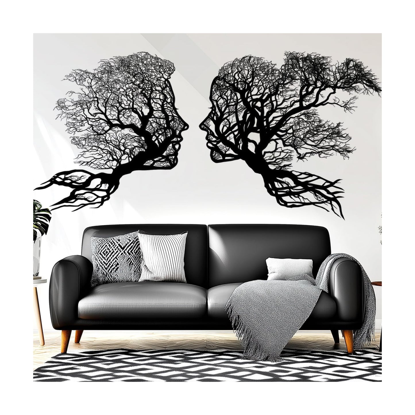 Man Woman Face Wall Stickers / Tree