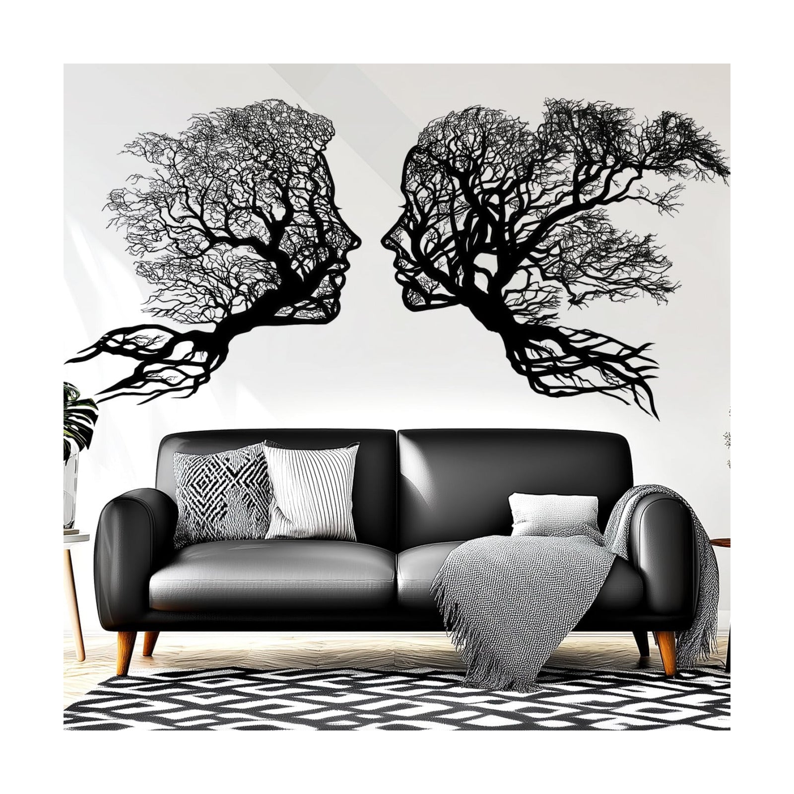 Man Woman Face Wall Stickers / Tree