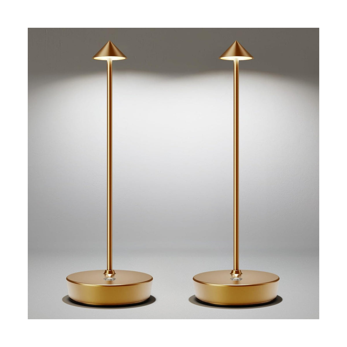 LED Cordless Rechargeable Table Lamps, 2 Pack, 6000mAh Outdoor Table Lights | Battery Operated, IP54 Waterproof