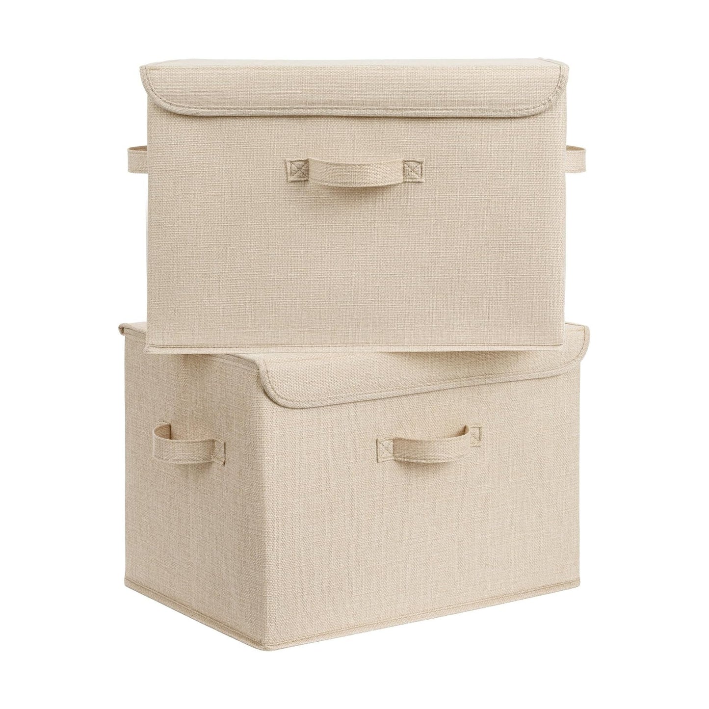 Closet Storage Bins / Khaki / Extra Large / Set of 2