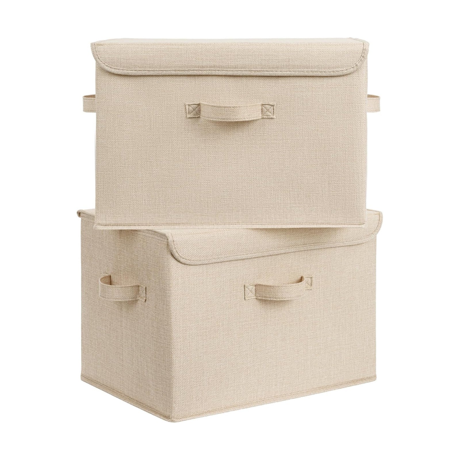 Closet Storage Bins / Khaki / Extra Large / Set of 2