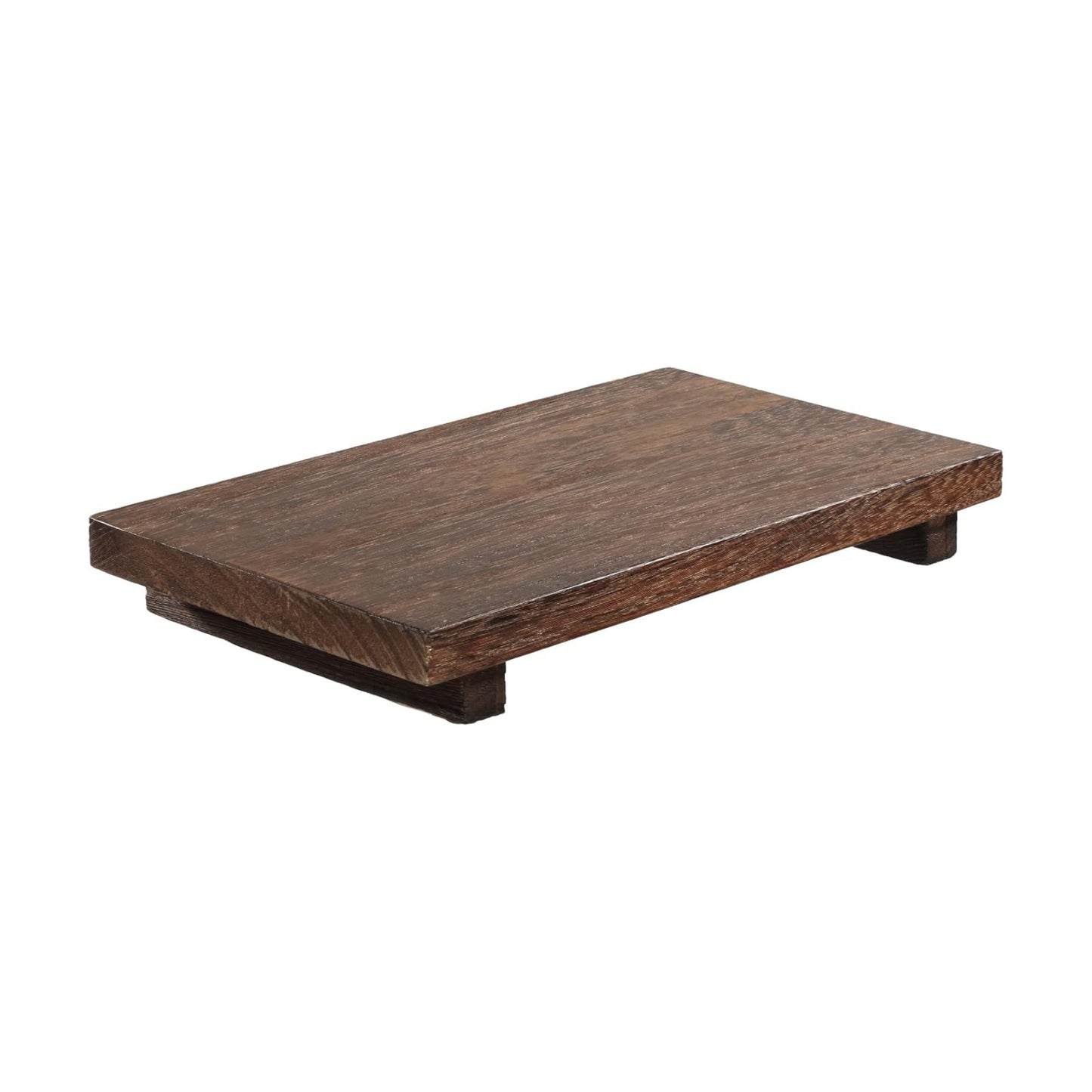 Wood Riser Pedestal Stand / Brown / 12 x 7