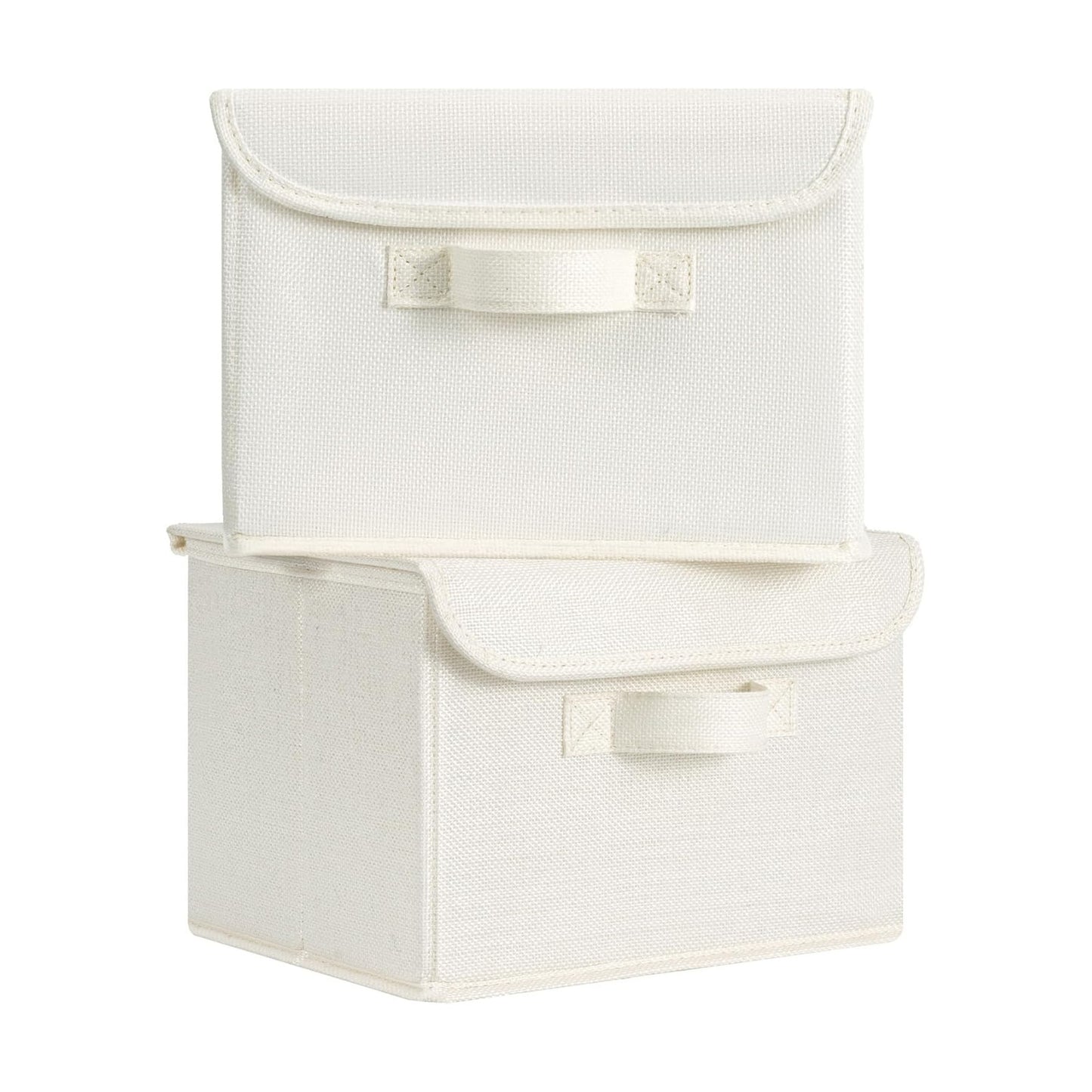 Storage Bins / Storage Boxes / Ivory White / Small / Set of 2
