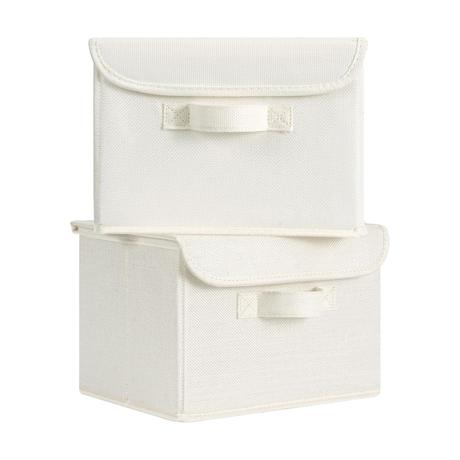 Storage Bins / Storage Boxes / Ivory White / Small / Set of 2