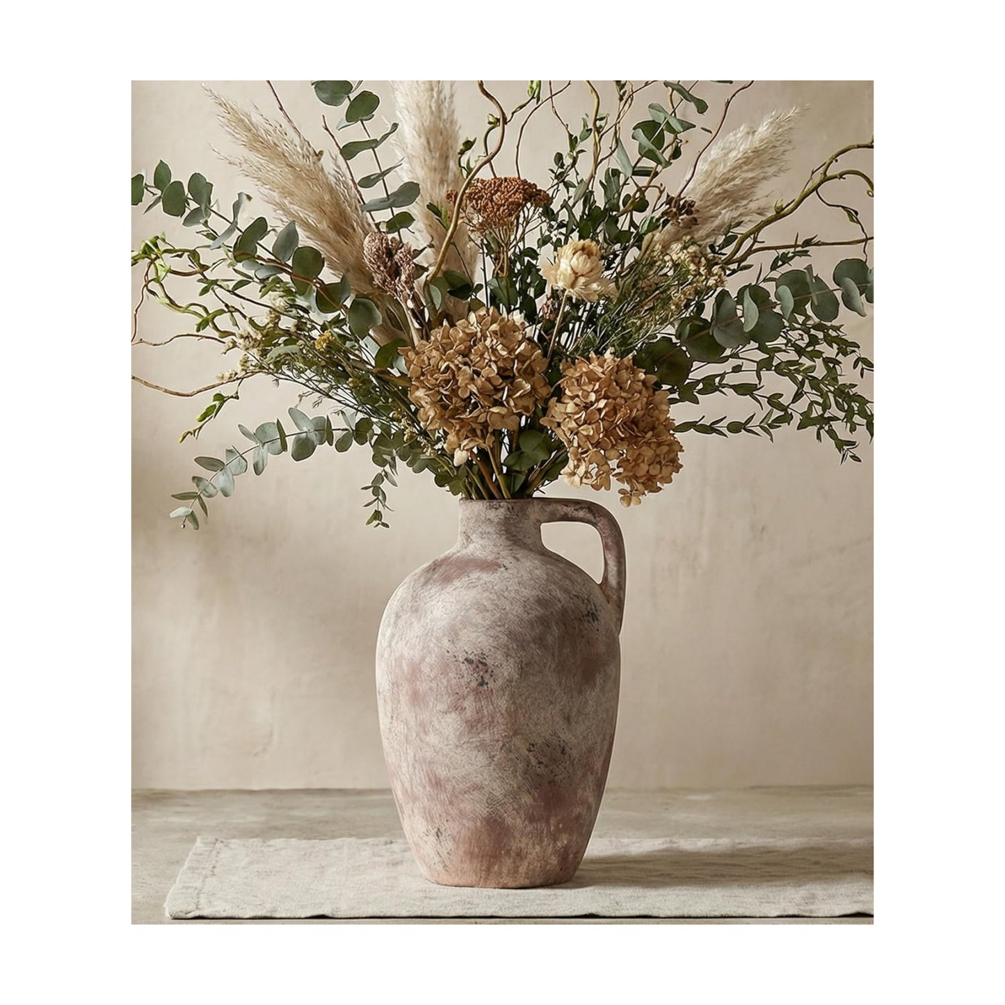 Ceramic Flower Vase / 10"h-terracotta