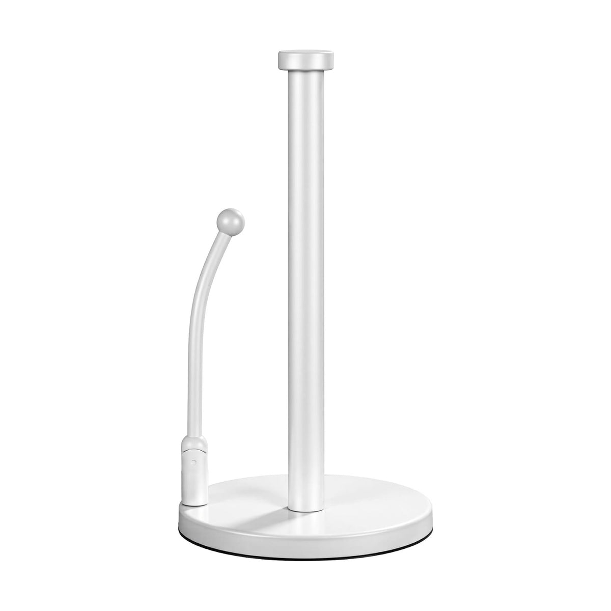 SMARTAKE Paper Towel Holder Countertop, Non-Slip Weighted Base, White | Freestanding Kitchen Roll Dispenser, Rustproof