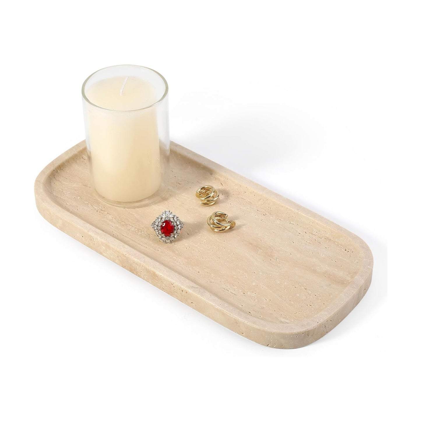 Tray / Marble Vanity Tray / 10 x 4.72 / Travertine