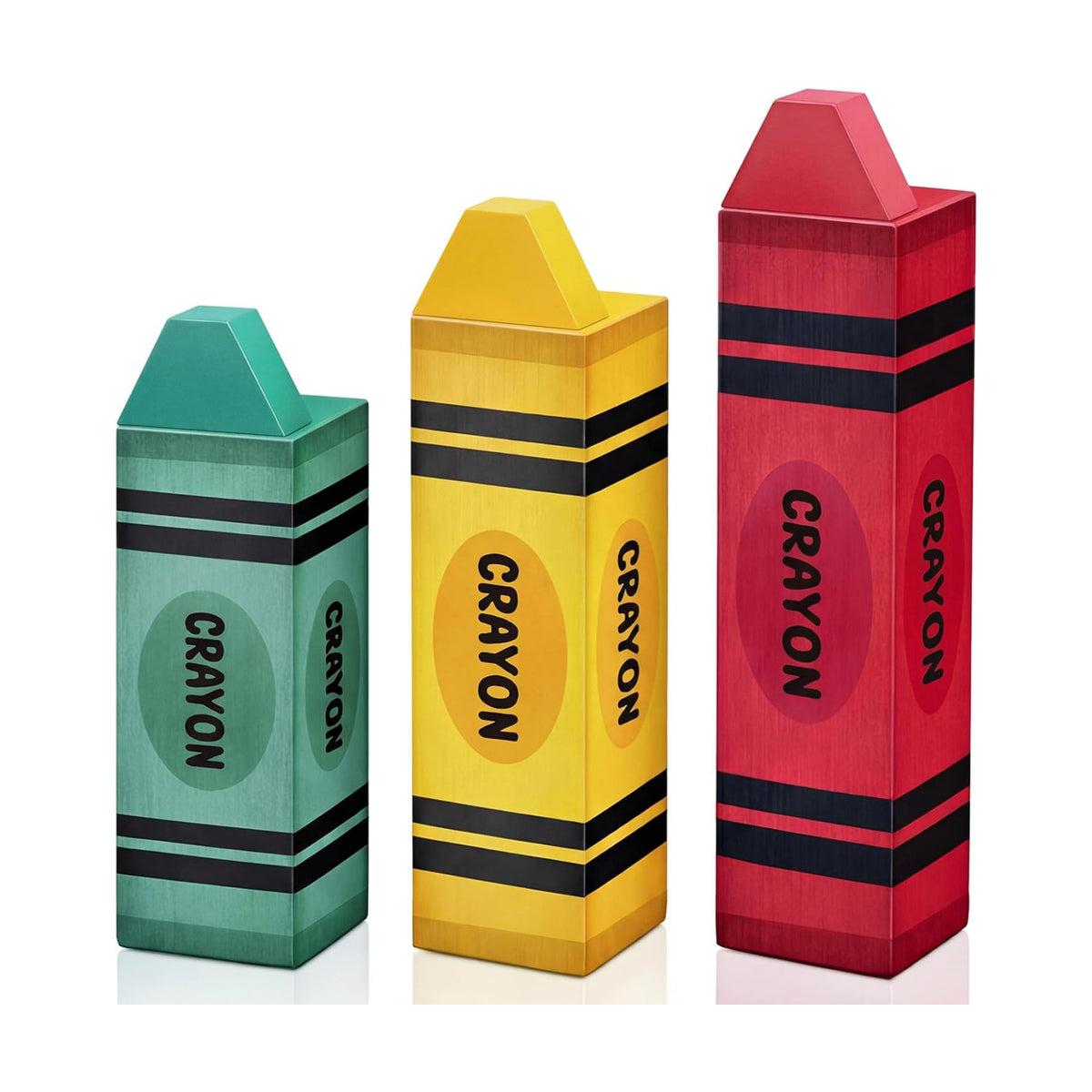 GlikCeil 3 Pcs Back to School Table Decoration Crayon Classroom Decor