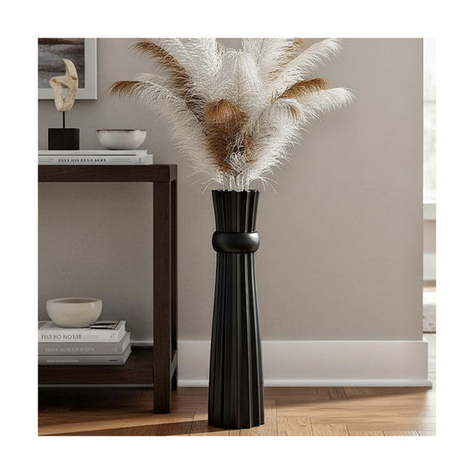 Tall Floor Vase / Black / 23.6 In