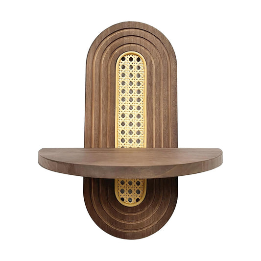 Wood Shelves / Wooden Arched Floating Shelf / Natural